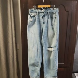 Universal Thread Light Blue Distressed Boyfriend Jeans